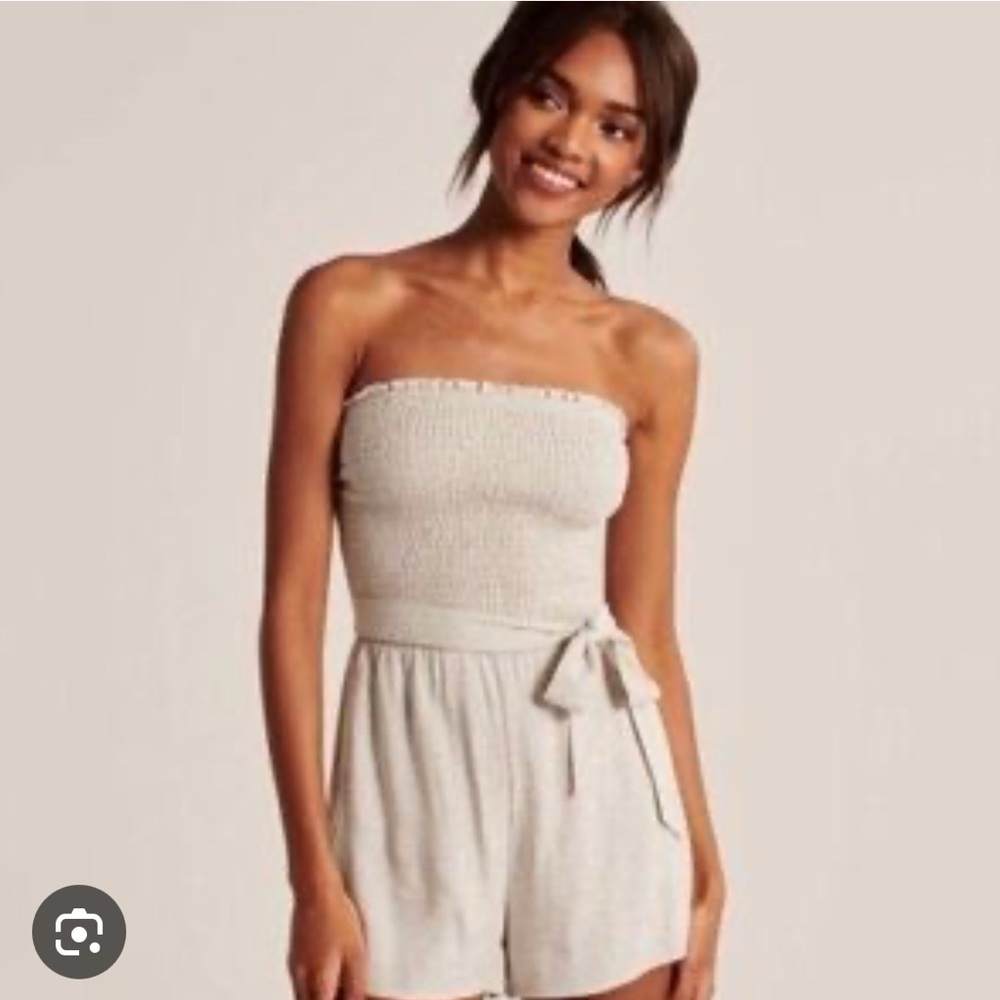 Abercrombie & Fitch NWT Beige Linen Romper